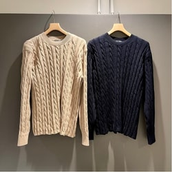 BEAMS（ビームス）AURALEE / COTTON CORD CABLE KNIT BIG PULLOVER（トップス ニット・セーター ）通販｜BEAMS