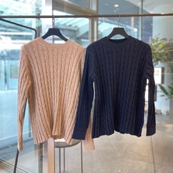 BEAMS（ビームス）AURALEE / COTTON CORD CABLE KNIT BIG PULLOVER（トップス ニット・セーター ）通販｜BEAMS