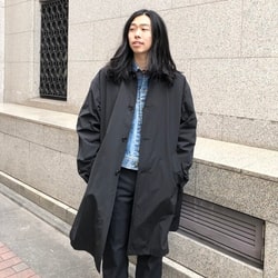 ゆったり柔らか TRADITIONAL WETHERWEAR 38 スプリングコート ブラック