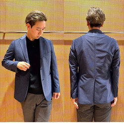 BEAMS F＞BLUE HERRINGBORN JACKET｜ビームス ライフ 横浜｜BEAMS