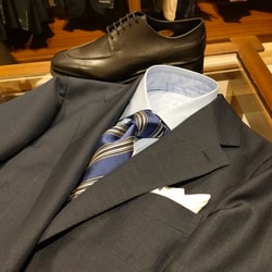 BEAMS F EDWARD GREEN / 606E DOVER black calf U-tip shoes