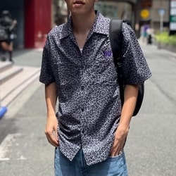 人気沸騰ブラドン NEEDLES × BEAMS / 別注 OPEN COLLAR SHIRT シャツ