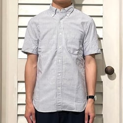 BEAMS PLUS（ビームス プラス）B.D. Short Sleeve Candy Stripe