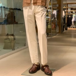 BEAMS F（ビームスF）【別注】GERMANO / コットンリネン 1プリーツ ワイド スラックス（パンツ スラックス）通販｜BEAMS