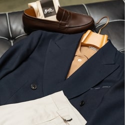 BEAMS F（ビームスF）BEAMS F / DORMEUIL ウールモヘヤ ダブルブレスト