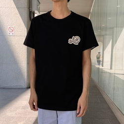 BEAMS F（ビームスF）MONCLER / コンビ ロゴ クルーネック Tシャツ（T