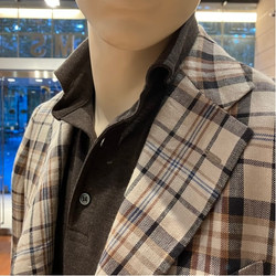 BEAMS F（ビームスF）EASY MARZOTTO リネン チェック ジャケット