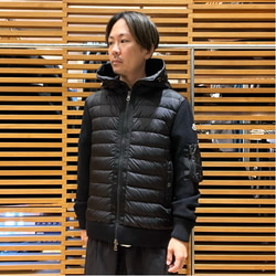 BEAMS F（ビームスF）MONCLER / MAGLIONE ニット×ナイロン ダウン