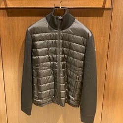 BEAMS F（ビームスF）MONCLER / ニット×ナイロン ダウンカーディガン