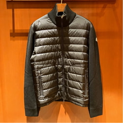 BEAMS F（ビームスF）MONCLER / ニット×ナイロン ダウンカーディガン ...