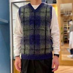 BEAMS PLUS(ビームス プラス)モヘヤ チェック プルオーバー BEAMS PLUS(ビームス プラス)モヘヤ チェック プルオーバー