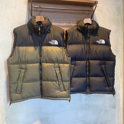 S ノースフェイス BEAMS 別注 ダウン ベスト NORTH FACE 赤②