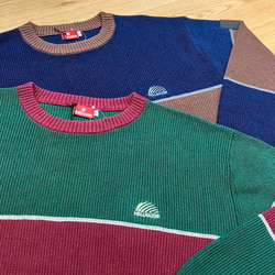 BEAMS T（ビームスT）HELLRAZOR / BIG STRIPE CREW KNIT