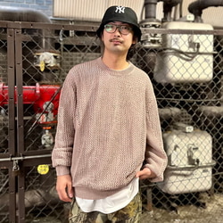 BEAMS T（ビームスT）C.E / SIDE RIB LOOSE NET KNIT（トップス ニット