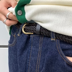 BEAMS PLUS（ビームス プラス）BEAMS PLUS / Leather Mesh Belt