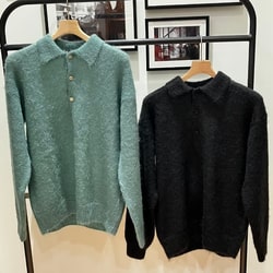 BEAMS（ビームス）AURALEE / BRUSHED SUPER KID MOHAIR KNIT POLO ...