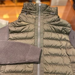 BEAMS F（ビームスF）MONCLER / MAGLIONE ニット×ナイロン ダウン