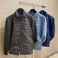 美品❗️BEAMS GOLF 防風ニットブルゾン 切替 ウール ネイビー ゴルフ