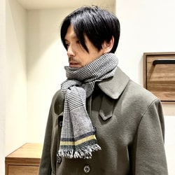 BEAMS F（ビームスF）Begg x Co / Vaudie JAMES ウールカシミヤ グレンチェック マフラー（ファッション雑貨 マフラー ・スヌード）通販｜BEAMS