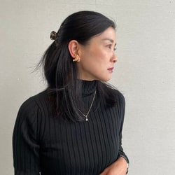 レポゼ ガーランド ブラックエナメル ブローチ イヤリング