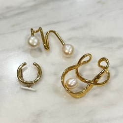 707600 JinkaNezu シェルハート マグネットイヤリング