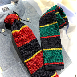 BEAMS F（ビームスF）ASCOT / ボーダー ニット タイ（スーツ