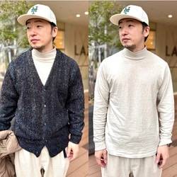 BEAMS（ビームス）5ゲージ ブークレ ニットカーディガン