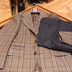 BEAMS F（ビームスF）CANONICO フランネル 1プリーツ スラックス