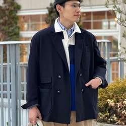 BEAMS PLUS（ビームス プラス）【別注】ENGINEERED GARMENTS / MID FIELD DOUBLE BRESTED  BLAZER UNIFORM SERGE（ジャケット カジュアルジャケット）通販｜BEAMS