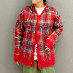 BEAMS BOY（ビームス ボーイ）NEEDLES × BEAMS BOY / 別注 Check Mohair Cardigan（トップス  カーディガン）通販｜BEAMS