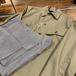 BEAMS F（ビームスF）CANONICO グレンチェック 2プリーツ サイド