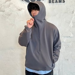 BEAMS(ビームス)レイズド ハーフジップ フーディ(トップス BEAMS(ビームス)レイズド ハーフジップ フーディ(トップス