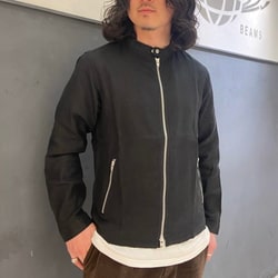 BEAMS（ビームス）リネン シングルライダース ジャケット