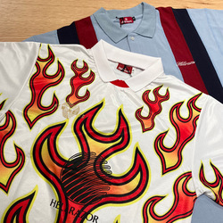 BEAMS T（ビームスT）HELLRAZOR / DOUBLE STRIPED POLO SHIRT