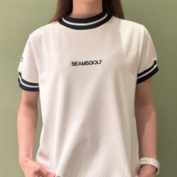 ビームスゴルフ BE メッシュリブUV半袖モックネックカットソー