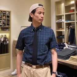 BEAMS PLUS（ビームス プラス）B.D. Short Sleeve Indigo Yarn Tartan Check（シャツ・ブラウス  カジュアルシャツ）通販｜BEAMS