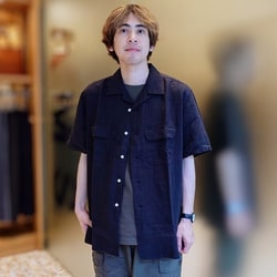 BEAMS PLUS（ビームス プラス）Open Collar Linen（シャツ