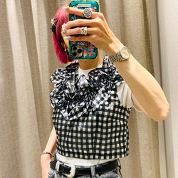 新品 MIYAO ミヤオ カフフリルロングスリーブTシャツ Ray BEAMS