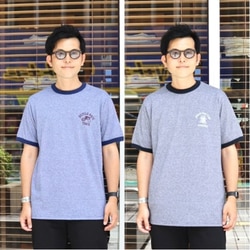 BEAMS（ビームス）マイクロボーダー プリント リンガーTシャツ