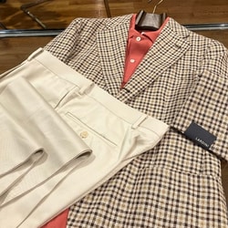 BEAMS F（ビームスF）【別注】LARDINI / ウールシルク ガンクラブチェック ジャケット（ジャケット テーラードジャケット）通販｜BEAMS