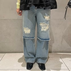 Ray BEAMS（レイ ビームス）ダメージ デニム パンツ（パンツ