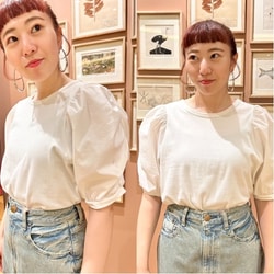 Ray BEAMS（レイ ビームス）ギャザー パフスリーブ トップス（Tシャツ・カットソー その他Tシャツ・カットソー）通販｜BEAMS