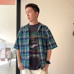 BEAMS（ビームス）ルーズフィット チェック オープンカラー