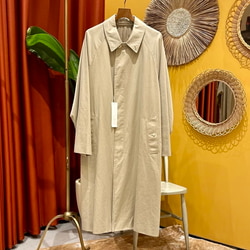 BEAMS COMOLI / BEAMS gabardine bal collar coat (coat, trench
