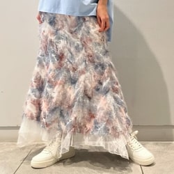 Ray BEAMS Ray BEAMS Fringe Mermaid Skirt (Skirt, Maxi/Long