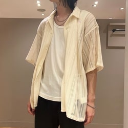 BEAMS（ビームス）メッシュ オープンカラーシャツ（シャツ