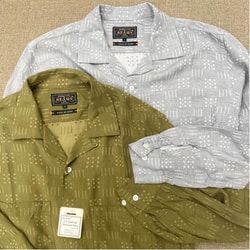 BEAMS PLUS（ビームス プラス）Open Collar Shirt Jacquard
