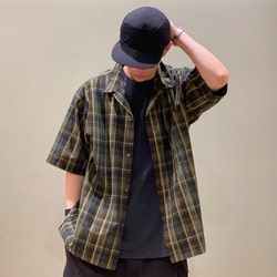 BEAMS BOY（ビームス ボーイ）ドビー チェック オープンカラー