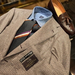 BEAMS F（ビームスF）シャンブレー ラウンドカラーシャツ