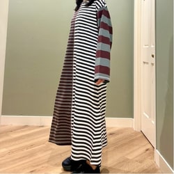 PROPORTION BODY DRESSING｜ボーダー編みニットワンピース